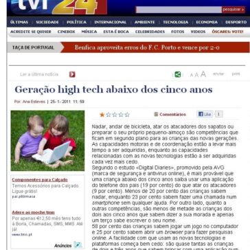Geração high tech abaixo dos cinco anos – TVi 24