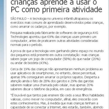 Mais da metade das crianças aprende a usar o PC como primeira atividade – MSN