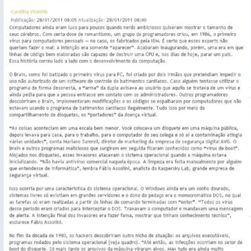 Primeiro vírus para PC, de 1986, era mais vaidade do que esforço malicioso – Correio Braziliense