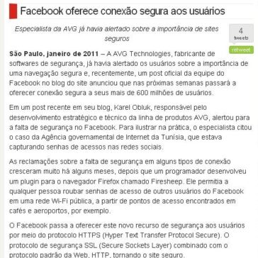 Facebook oferece conexão segura aos usuários – PC Project