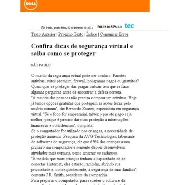 Confira dicas de segurança virtual e saiba como se proteger – Folha Online