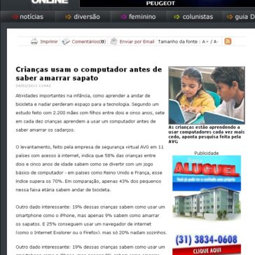 Crianças usam o computador antes de saber amarrar sapato – DeFato