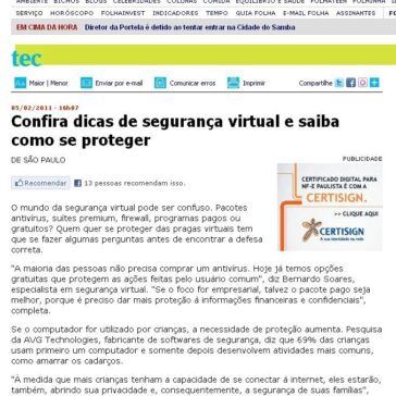 Confira dicas de segurança virtual e saiba como se proteger – Folha Online