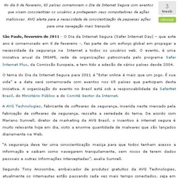 AVG apoia Dia da Internet Segura – PC Project