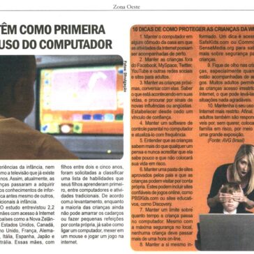 Crianças têm como primeira atividade o uso de um computador – Jornal do Farol (ZN, ZS, ZL, ZO)