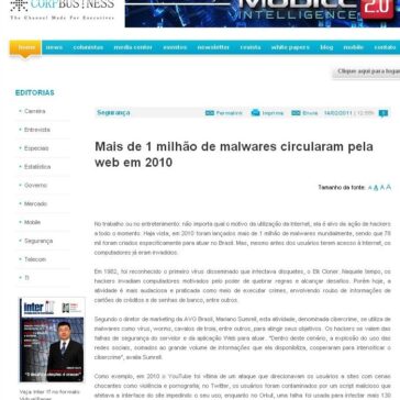 Mais de 1 milhão de malwares circularam pela web em 2010 – Corpbusiness