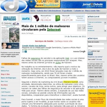 Mais de 1 milhão de malwares circularam pela Internet – Jornal O Debate