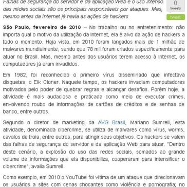 Mais de 1 milhão de malwares circularam pela Internet em 2010 – PC Project