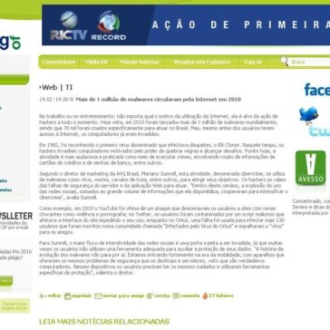 Mais de 1 milhão de malwares circularam pela Internet em 2010 – Portal Making Of