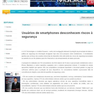 Usuários de smartphones desconhecem riscos à segurança – Corpbusiness