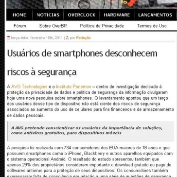 Usuários de smartphones desconhecem riscos à segurança – OverBR
