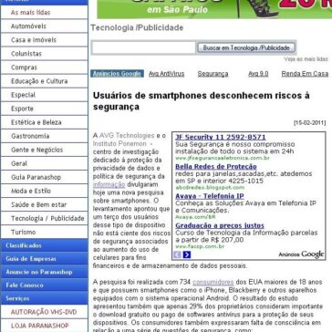 Usuários de smartphones desconhecem riscos à segurança – Paran@shop
