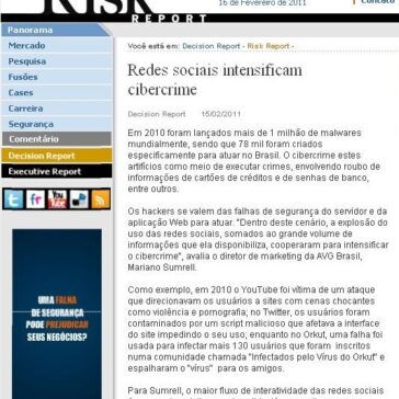 Redes sociais intensificam cibercrime – Risk Report