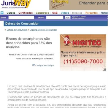 Riscos de smartphones são desconhecidos para 33% dos usuários – JurisWay