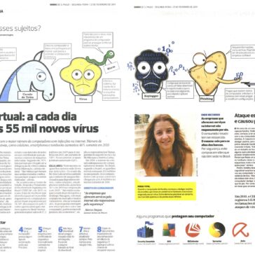 Ameaça virtual: a cada dia são criados 55 mil novos vírus – Págs. 6 e 7 – Diário de S. Paulo