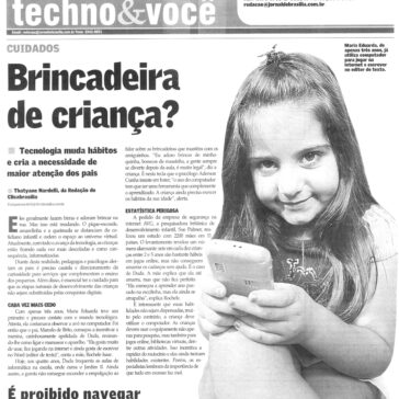 Brincadeira de criança? – Pág. 38 – Jornal de Brasília