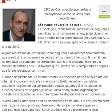 AVG lista as cinco maiores ameaças aos usuários em 2011 – PC Project