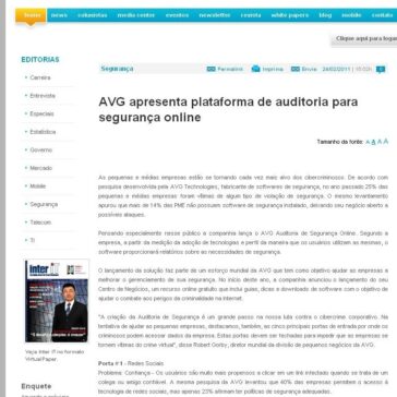 AVG apresenta plataforma de auditoria para segurança online – Corpbusiness