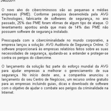AVG lança auditoria para segurança online corporativa – Executivos financeiros