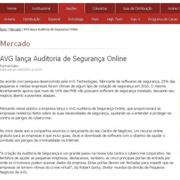 AVG lança Auditoria de Segurança Online – Partner Sales