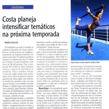 Costa planeja intensificar temáticos na próxima semana – Folha do Turismo Mercado & Eventos – Página 18