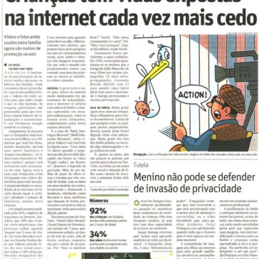 Crianças têm vidas expostas na internet cada vez mais cedo – P. 17 – O Tempo