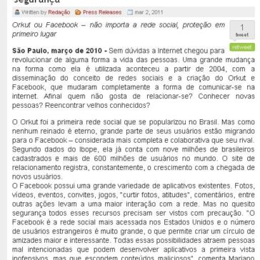 AVG alerta: Orkut ou Facebook ? Migre com segurança – PC News