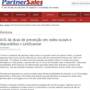 AVG dá dicas de prevenção em redes sociais e disponibiliza o LinkScanner – Partner Sales