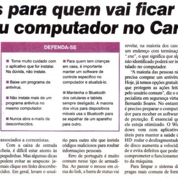 Dicas para quem vai ficar longe do seu computador no Carnaval – P. 7 – O Sul