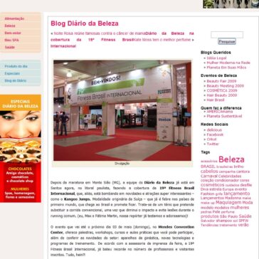 Diário da Beleza na cobertura da 19ª Fitness Brasil – Site – Diário da Beleza