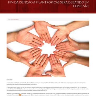 Fim da isenção a filantrópicas será debatido em comissão – Federação Brasileira de Hospitais