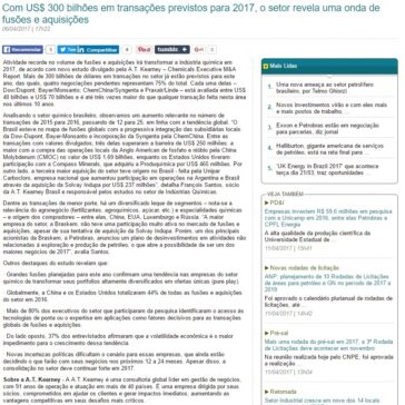 Com US$ 300 bilhões em transações previstos para 2017, o setor revela uma onda de fusões e aquisições – TN Petróleo