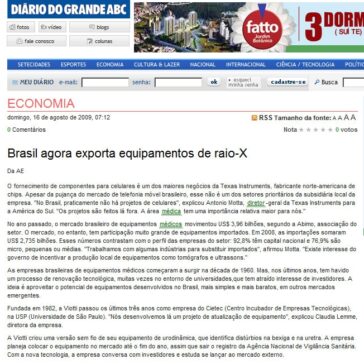 Brasil agora exporta equipamentos de raio-X – Site – Diário do Grande ABC