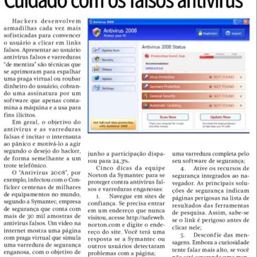 Cuidado com os falsos antivírus – Jornal – Correio do Estado – Página 03