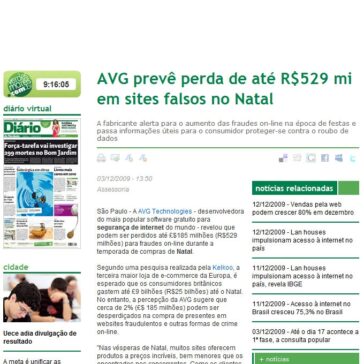 AVG prevê perda de até R$529 mi em sites falsos no Natal – Site – Diário do Nordeste