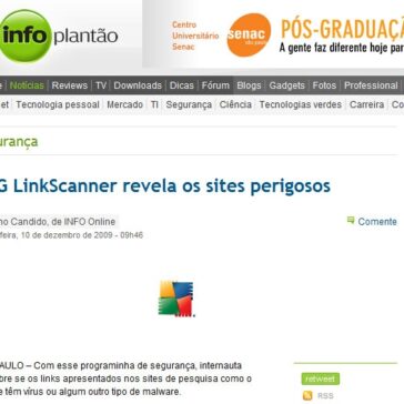 AVG LinkScanner revela os sites perigosos – Site – Info Plantão
