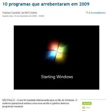 10 programas que arrebentaram em 2009 – Site – Info Plantão