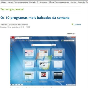 Os 10 programas mais baixados da semana – Site – Info Plantão