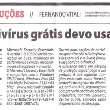 Que antivírus grátis devo usar? – Jornal – O Popular