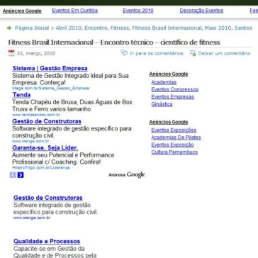 Fitness Brasil Internacional ? Encontro técnico ? científico de fitness – Eventolândia
