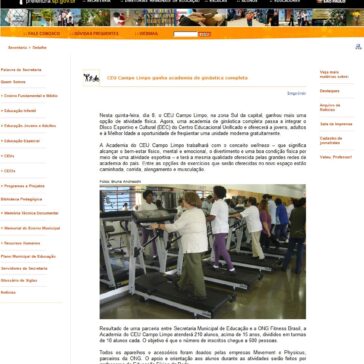 CEU Campo Limpo ganha academia de ginástica completa – Portal SME