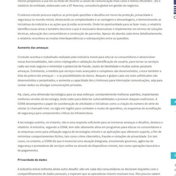 Mais privacidade e segurança nas comunicações móveis envolve decisões políticas, diz estudo – Portal Segurança Brasileira