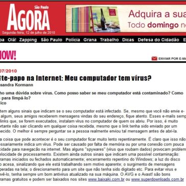 B@te-papo na Internet: Meu computador tem vírus? – Agora SP