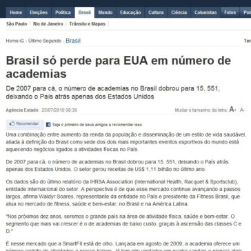 Brasil só perde para EUA em número de academias – Ultimo Segundo
