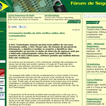 Ferramenta inédita da AVG verifica online sites contaminados – Fórum de Segurança