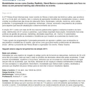 21ª Fitness Brasil Internacional apresenta diversas tendências para academias e profissionais da área de educação física – Portal Educação Física