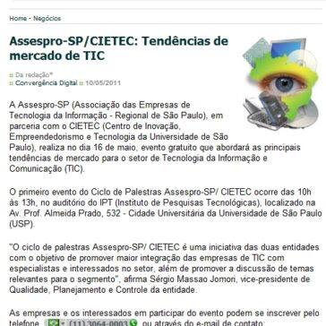Assespro-SP/CIETEC: Tendências de mercado de TIC – Convergência digital