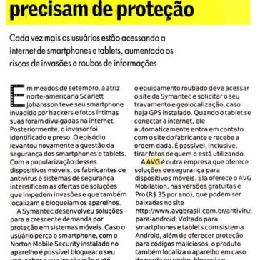 Dispositivos móveis precisam de proteção – Diário do Comercio P. 05
