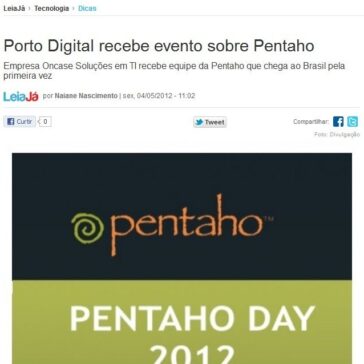 Porto Digital recebe evento sobre Pentaho – Leia Já