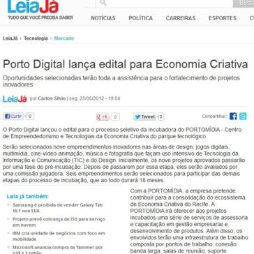 Porto Digital lança edital para Economia Criativa – Leia Já